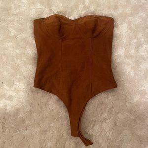 Worn once wild honey corduroy bodysuit